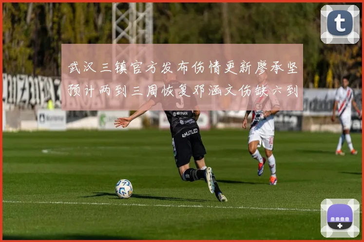 武汉三镇官方发布伤情更新廖承坚预计两到三周恢复邓涵文伤缺六到八周